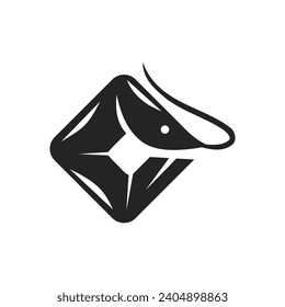 Shrimp Logo template Isolated. Brand Identity. Icon Abstract Vector graphic