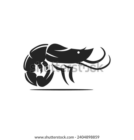 Shrimp Logo template Isolated. Brand Identity. Icon Abstract Vector graphic [[stock_photo]] © 