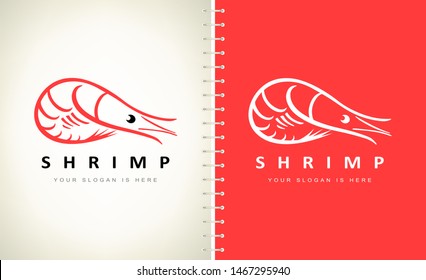 Shrimp Logo Vector. Logo Design.