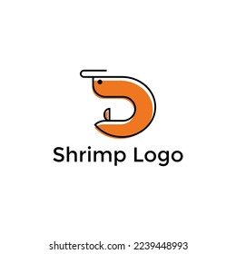 Shrimp logo vector design template