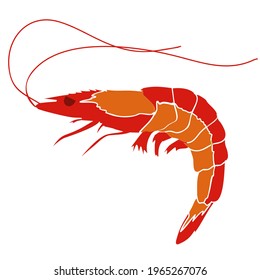 Shrimp Logo Vector, Perfect for illustration, icon, design, pattern, Etc