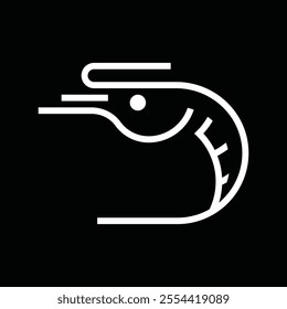 Shrimp logo vector symbol for restaurant