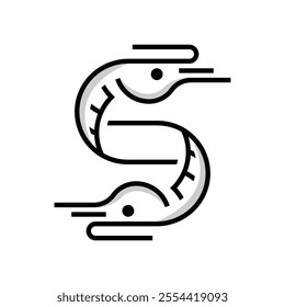 Shrimp logo vector symbol for restaurant