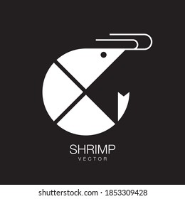 Shrimp Logo White Background Black Gray Design Design