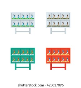 shrimp market vector 