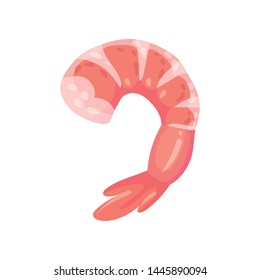 Shrimp meat. Vector illustration on white background.