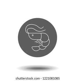 Shrimp outline icon. linear style sign for mobile concept and web design. Shellfish simple line vector icon. Symbol, logo illustration. Pixel perfect vector graphics