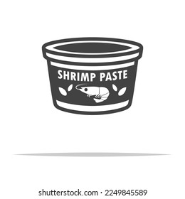 Shrimp paste icon transparent vector isolated