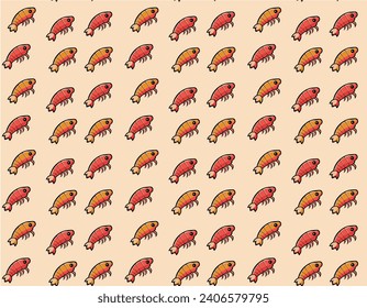 shrimp pattern, food pattern, Japanese foods, ideal for design backgrounds