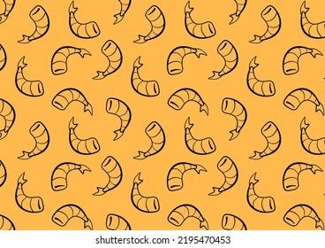 Shrimp pattern wallpaper. Shrimp symbol vector.