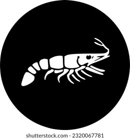 Shrimp, Prawn icon vector, filled flat sign, solid colorful pictogram sign, symbol, vector, art