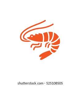 Shrimp, Prawn icon vector, filled flat sign, solid colorful pictogram isolated on white, logo illustration