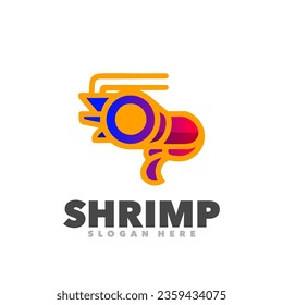 Shrimp red line gradient logo