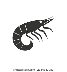 Shrimp Scampi Icon on White Background - Simple Vector Illustration