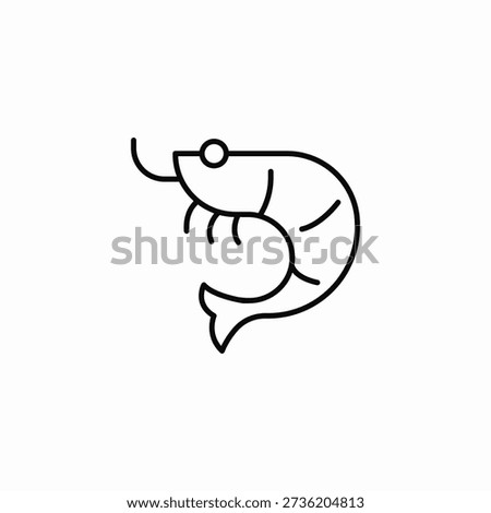 shrimp seafood icon sign vector