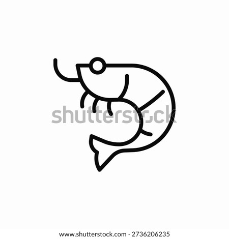 shrimp seafood icon sign vector