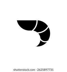 shrimp, seafood icon vector sign