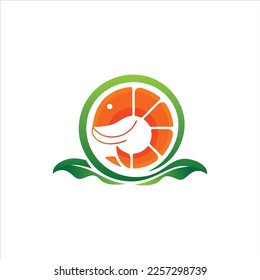 Shrimp seafood logo design illustration, Seafood restaurant logo, Shrimp, sea paint colors logo, seafood logo, restaurant icon
