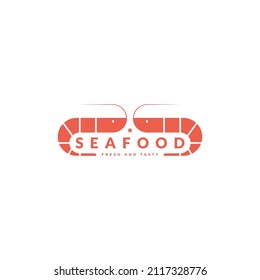 shrimp, seafood logo design vector