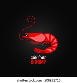 shrimp seafood menu design background