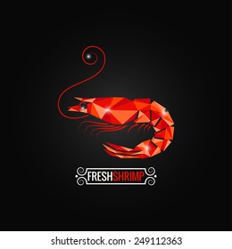 shrimp seafood poly design background