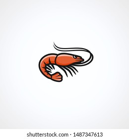 Shrimp set. Collection icon shrimp. Vector