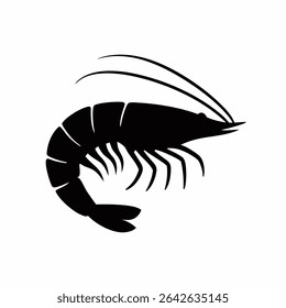 Shrimp Silhouette Seafood Crustacean Freshness Black