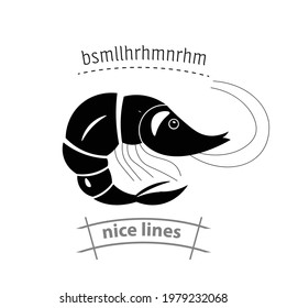 shrimp simple vector icon. sea food.  shrimp simple vector icon. sea food.  shrimp simple vector icon. sea food.  