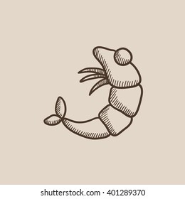 Shrimps Sketch Symbol.