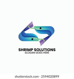 Shrimp Solutions Gradient Colorful Logo