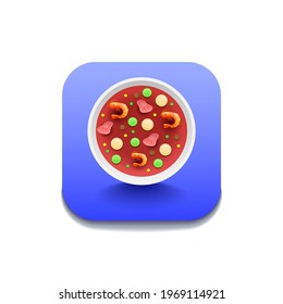 Shrimp Soup Food Logo Vector Symbol Icon Design Style