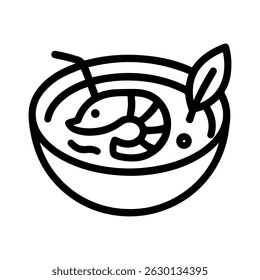 Shrimp soup icon on white background vector
Vector Thai food icon