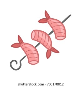Shrimp Stick Fast Food Style Vector Art Design
