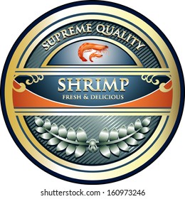 Shrimp Supreme Quality Vintage Label