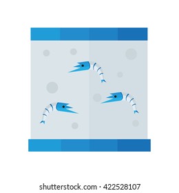 shrimp in tank vector