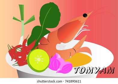 Shrimp Tom Yam Spicy Thai food