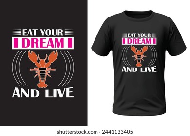 Shrimp T-shirt design and vector file