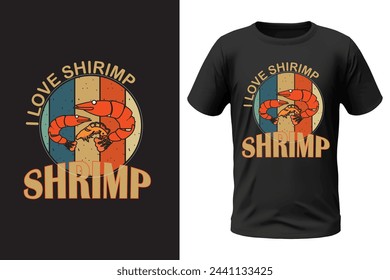 Shrimp T-shirt design and vector file