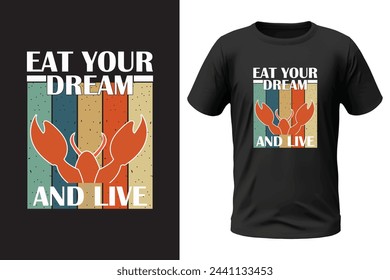 Shrimp T-Shirt Design und Vektor-Datei
