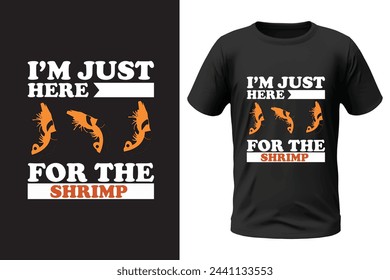 Shrimp T-shirt design and vector file