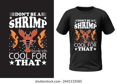 Shrimp T-shirt design and vector file
