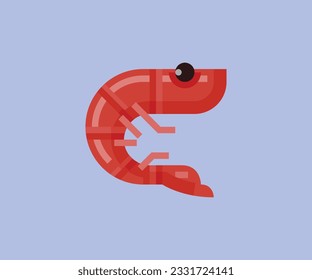 shrimp vector art, icon design