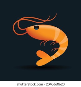 Shrimp vector emoji illustration isolated on background. 3d illustration. 