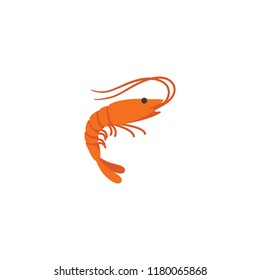 Shrimp vector flat illustration