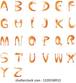 Shrimp vector font.