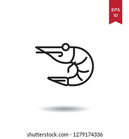 Shrimp vector icon