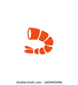 Shrimp vector icon illustration design template