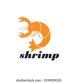 Shrimp vector icon illustration design template
