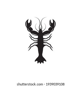 Shrimp vector icon illustration design template
