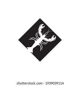 Shrimp vector icon illustration design template
